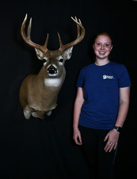 Customer with their finished mount from Jason's Taxidermy