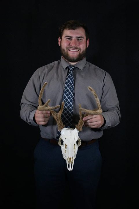 Customer with their finished mount from Jason's Taxidermy