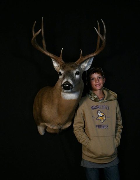 Customer with their finished mount from Jason's Taxidermy