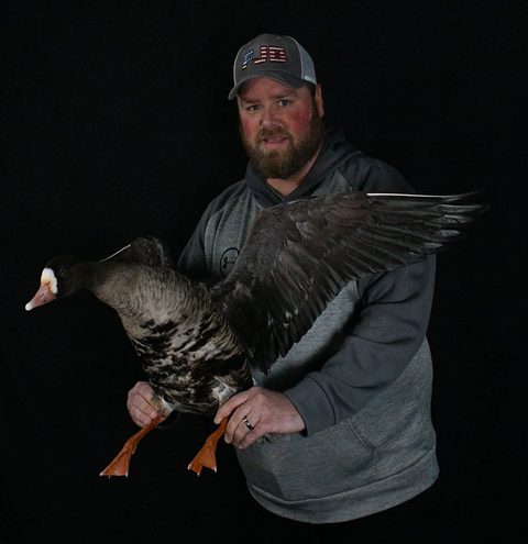 Customer with their finished mount from Jason's Taxidermy