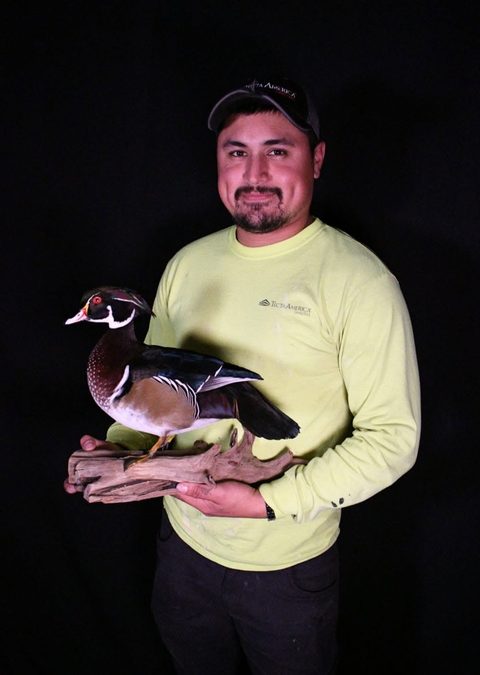Customer with their finished mount from Jason's Taxidermy