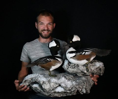 Customer with their finished mount from Jason's Taxidermy