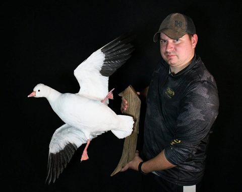 Customer with their finished mount from Jason's Taxidermy