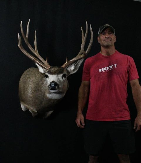 Customer with their finished mount from Jason's Taxidermy