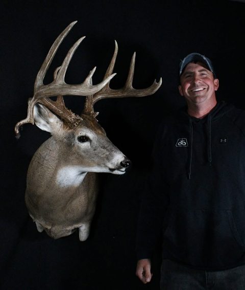 Customer with their finished mount from Jason's Taxidermy