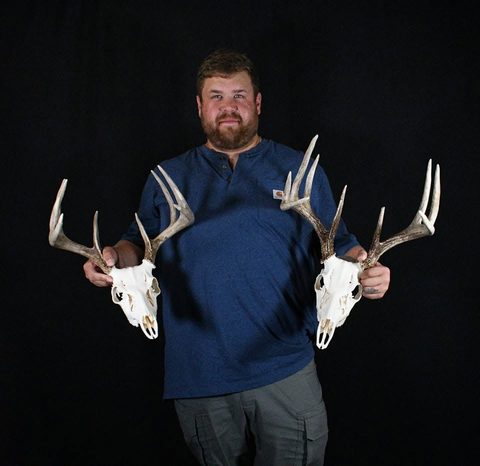 Customer with their finished mount from Jason's Taxidermy