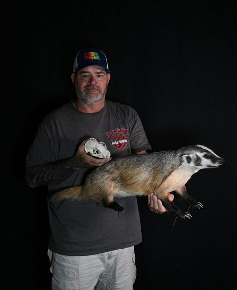 Customer with their finished mount from Jason's Taxidermy