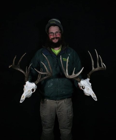 Customer with their finished mount from Jason's Taxidermy