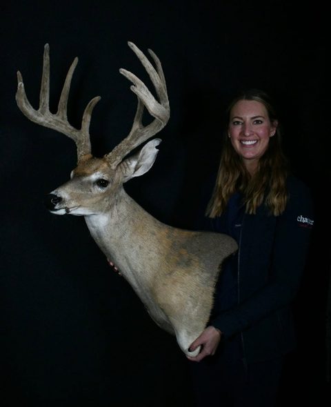 Customer with their finished mount from Jason's Taxidermy