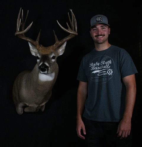 Customer with their finished mount from Jason's Taxidermy