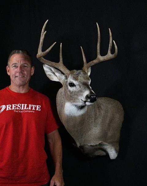 Customer with their finished mount from Jason's Taxidermy