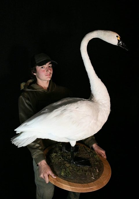 Customer with their finished mount from Jason's Taxidermy