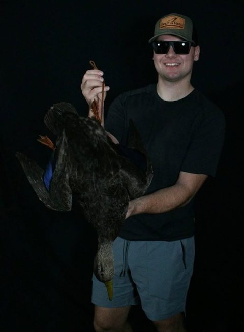 Customer with their finished mount from Jason's Taxidermy