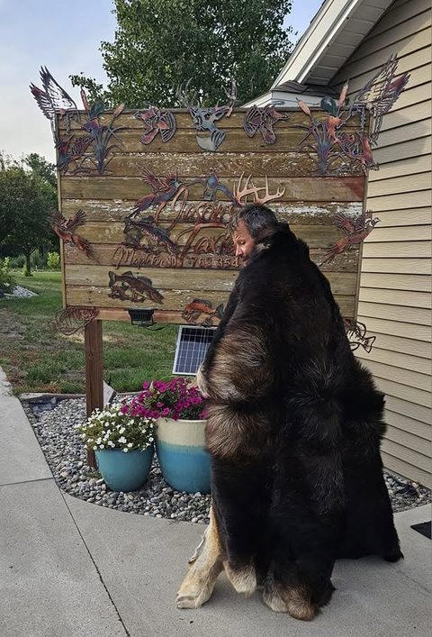 Customer with their finished mount from Jason's Taxidermy