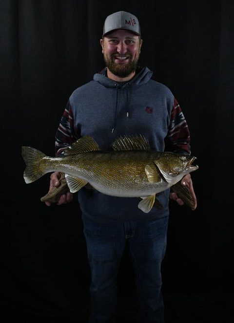 Customer with their finished mount from Jason's Taxidermy
