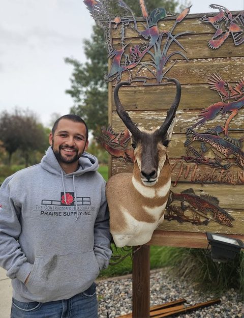 Customer with their finished mount from Jason's Taxidermy