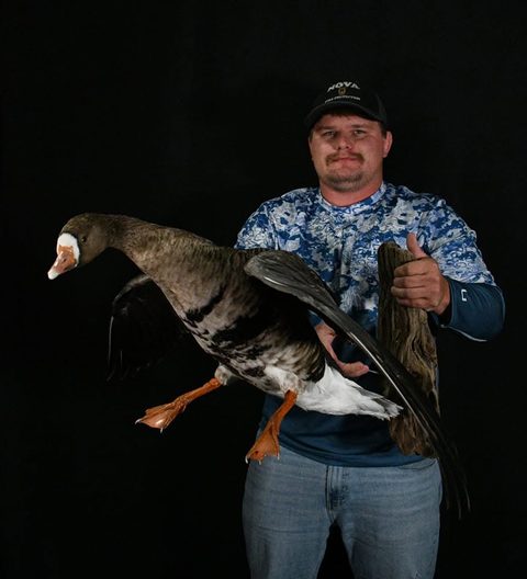 Customer with their finished mount from Jason's Taxidermy