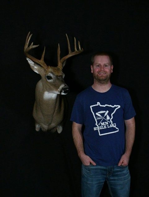 Customer with their finished mount from Jason's Taxidermy