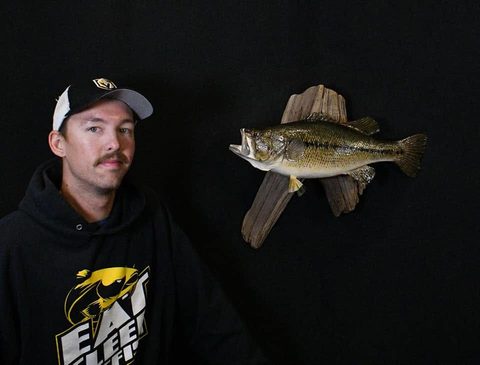 Customer with their finished mount from Jason's Taxidermy