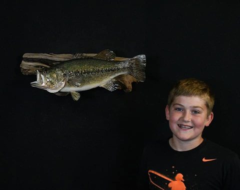 Customer with their finished mount from Jason's Taxidermy