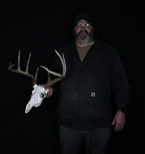 Customer with their finished mount from Jason's Taxidermy