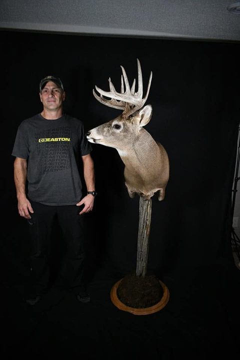 Customer with their finished mount from Jason's Taxidermy