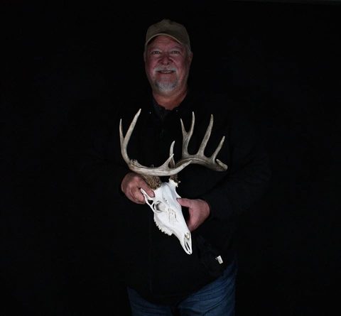 Customer with their finished mount from Jason's Taxidermy