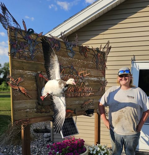 Customer with their finished mount from Jason's Taxidermy