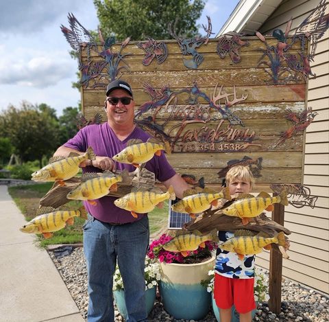 Customer with their finished mount from Jason's Taxidermy