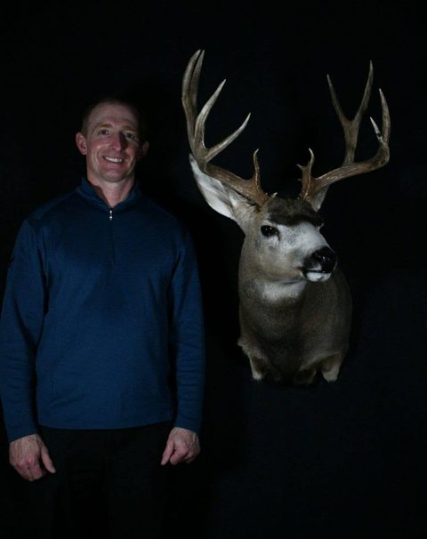 Customer with their finished mount from Jason's Taxidermy