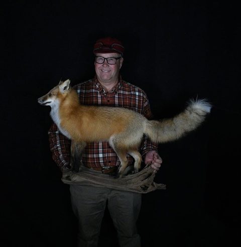Customer with their finished mount from Jason's Taxidermy