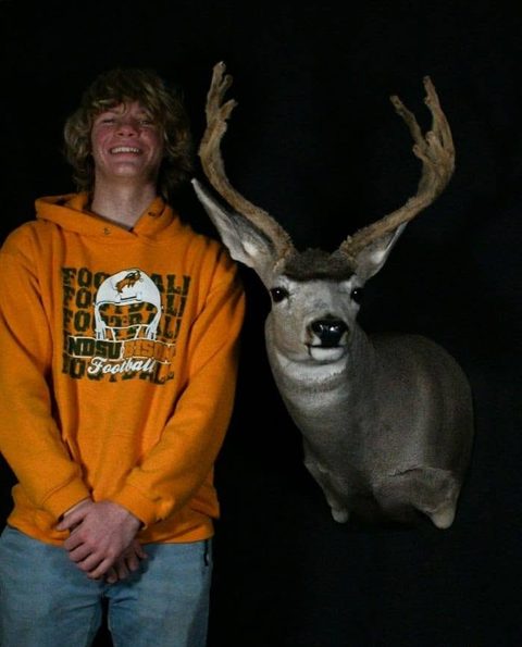 Customer with their finished mount from Jason's Taxidermy