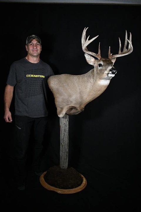 Customer with their finished mount from Jason's Taxidermy