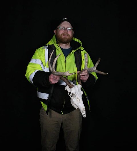 Customer with their finished mount from Jason's Taxidermy