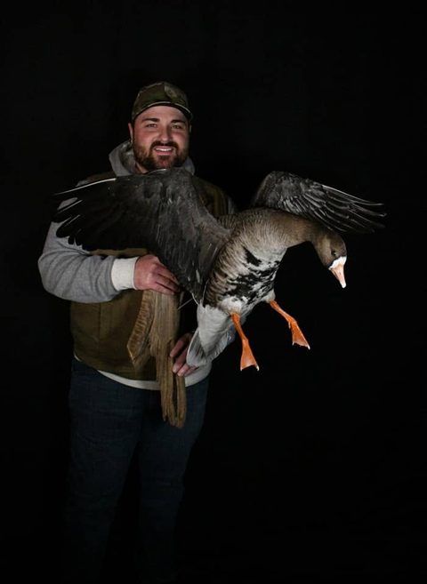 Customer with their finished mount from Jason's Taxidermy