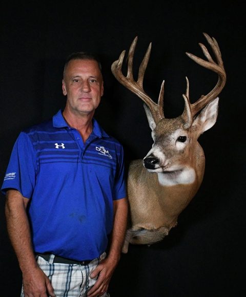 Customer with their finished mount from Jason's Taxidermy