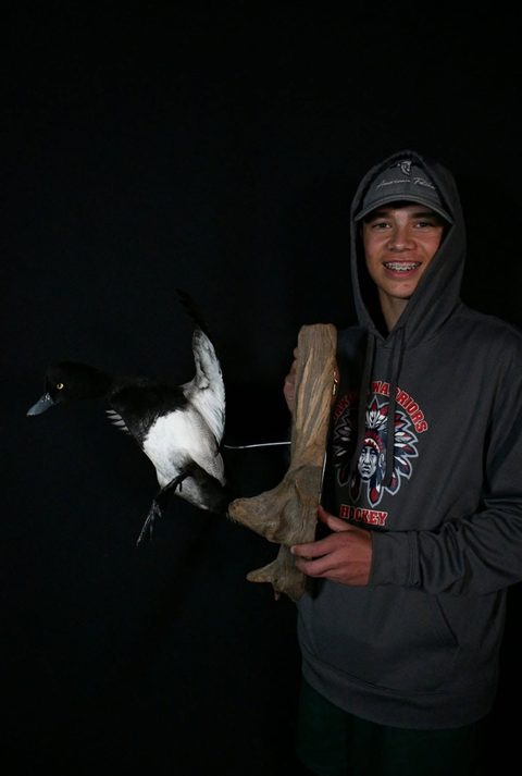 Customer with their finished mount from Jason's Taxidermy