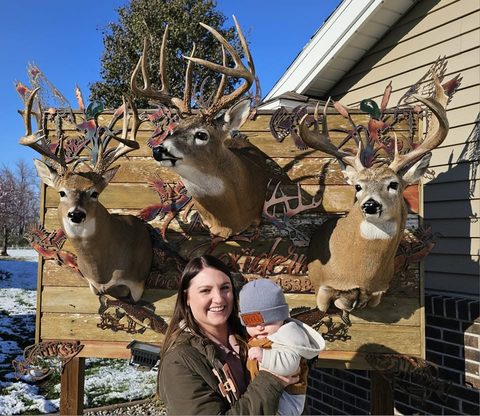 Customer with their finished mount from Jason's Taxidermy