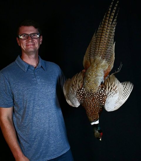 Customer with their finished mount from Jason's Taxidermy