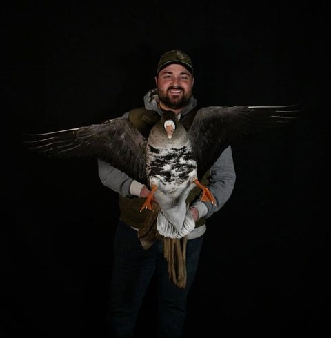 Customer with their finished mount from Jason's Taxidermy