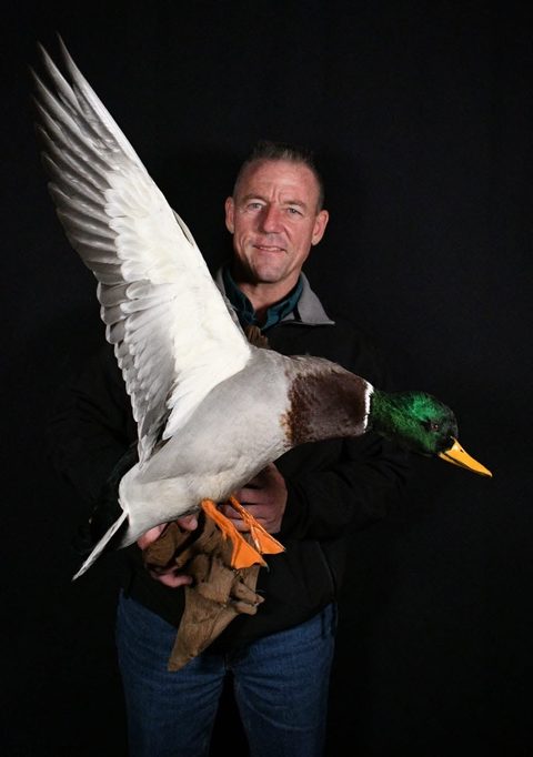 Customer with their finished mount from Jason's Taxidermy