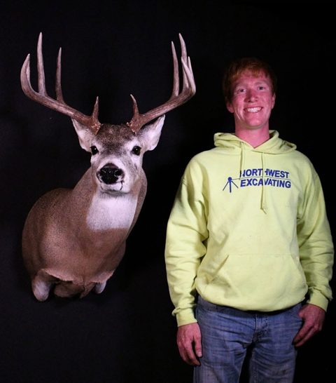 Customer with their finished mount from Jason's Taxidermy
