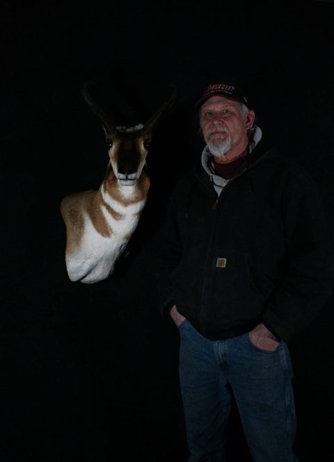Customer with their finished mount from Jason's Taxidermy