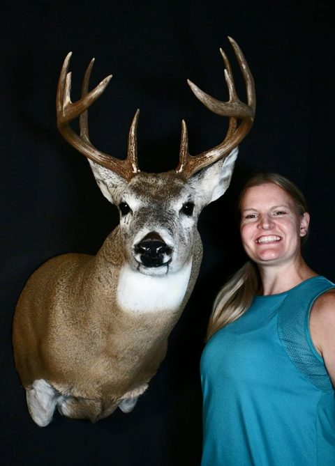 Customer with their finished mount from Jason's Taxidermy