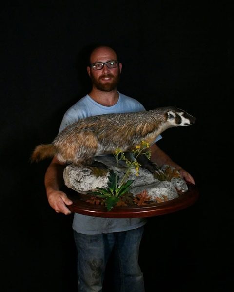 Customer with their finished mount from Jason's Taxidermy