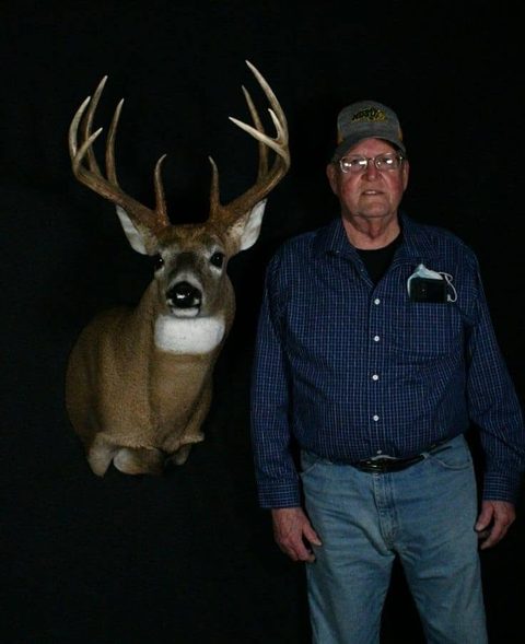 Customer with their finished mount from Jason's Taxidermy
