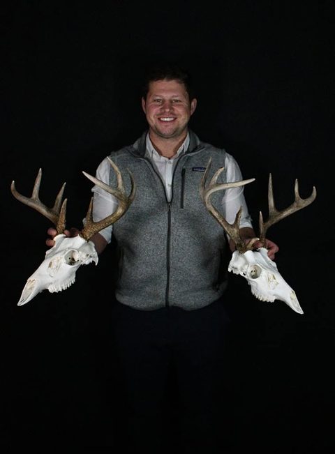 Customer with their finished mount from Jason's Taxidermy