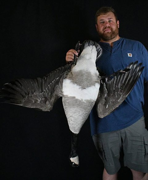 Customer with their finished mount from Jason's Taxidermy