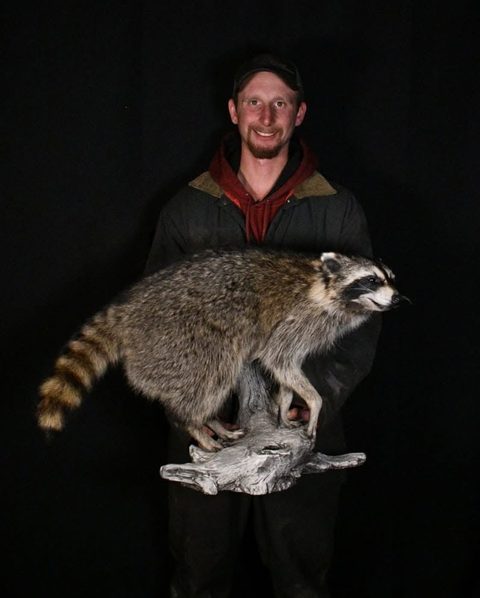 Customer with their finished mount from Jason's Taxidermy