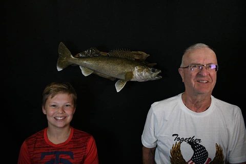 Customer with their finished mount from Jason's Taxidermy